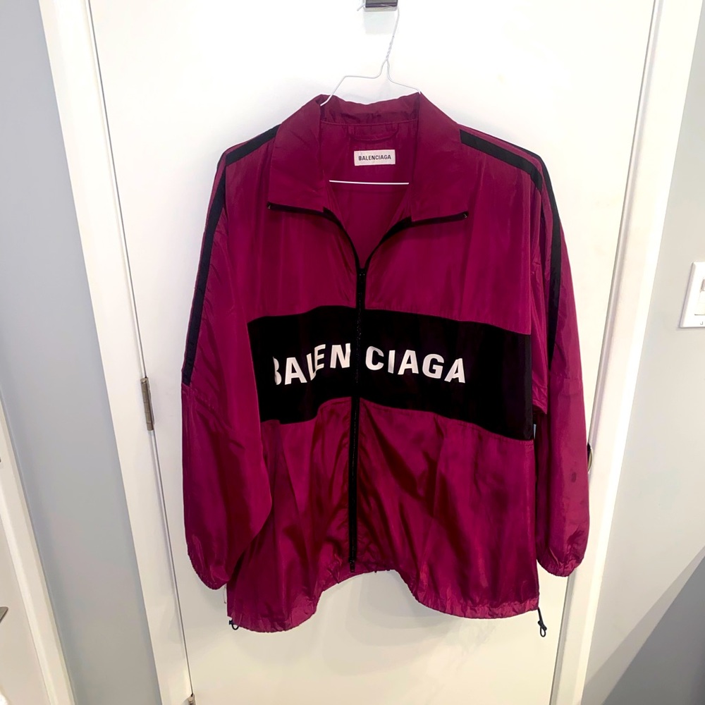 Balenciaga purple zip up jacket